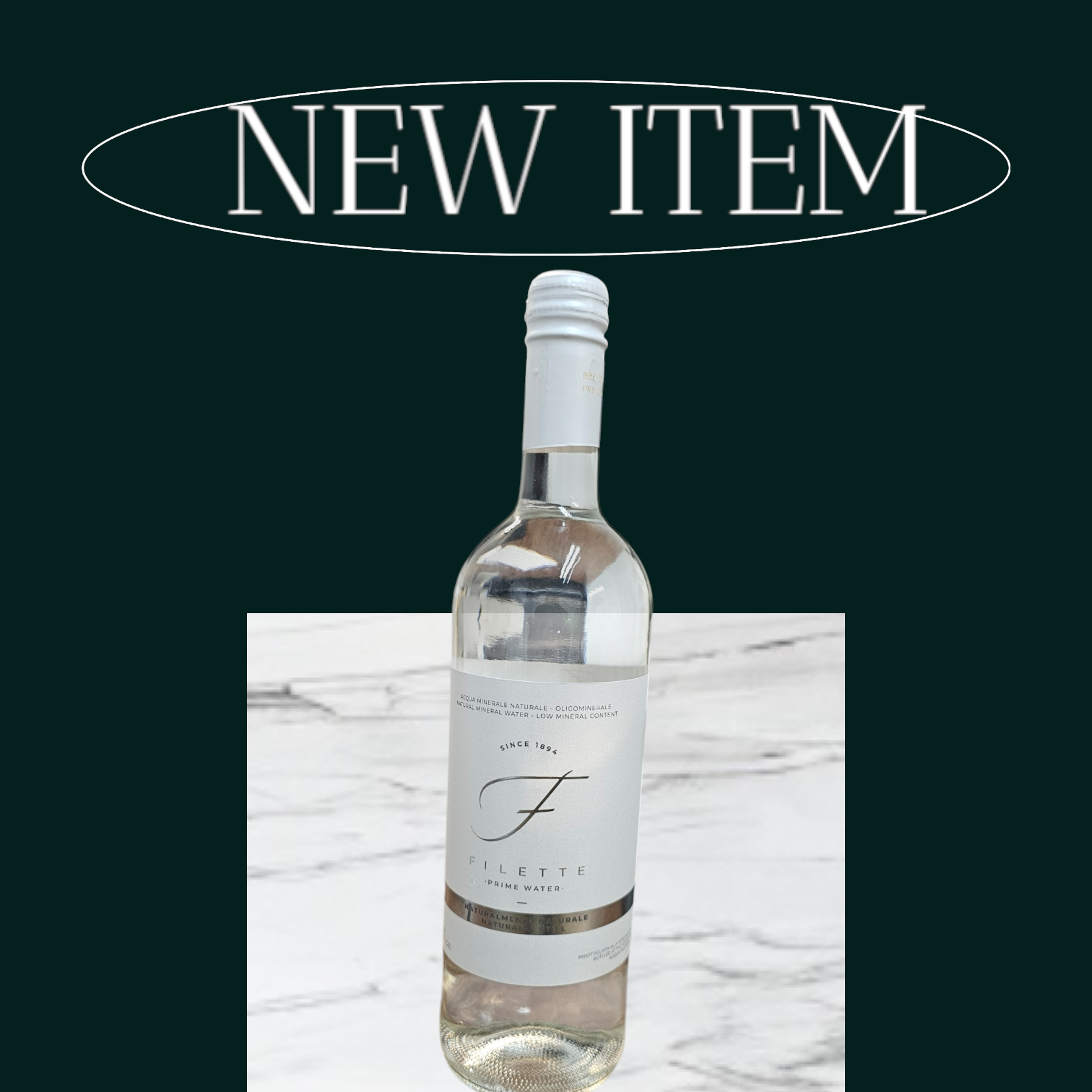 Filette Prime Water Still Bottle Glass case of 12 (750 Cl)