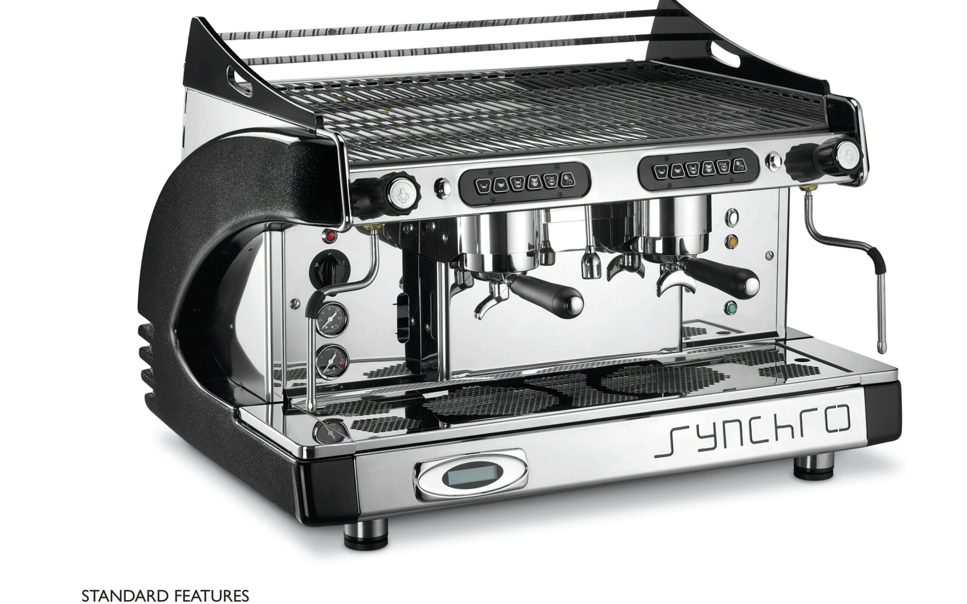 Synchro Espresso Coffee Machine 2 Group With Grinder Estella.